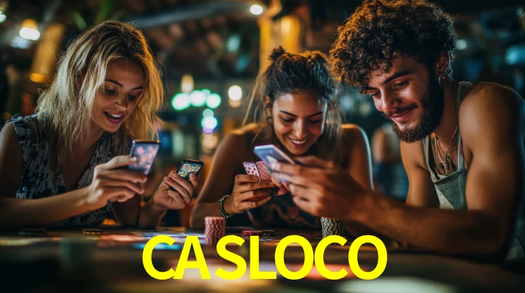 Interfaz de la app móvil CASLOCO en un smartphone moderno